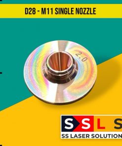 Alternative view of Single Nozzle – D28 – M11 – Precitec/Raytools/Bodor/HSG/LVD Laser Cutting Heads (Pack of 10)
