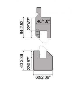Alternative view of CPZ - Z-profile insert holder - Type R1: Punches - Rolleri S.p.A.