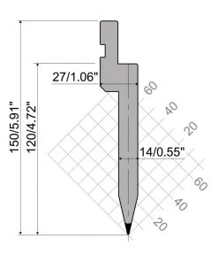 Alternative view of PU.150.26.R08.L - Type R1: Punches - Rolleri S.p.A.