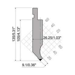 PS.135.85.R08 DIMENSIONS ROLLERI